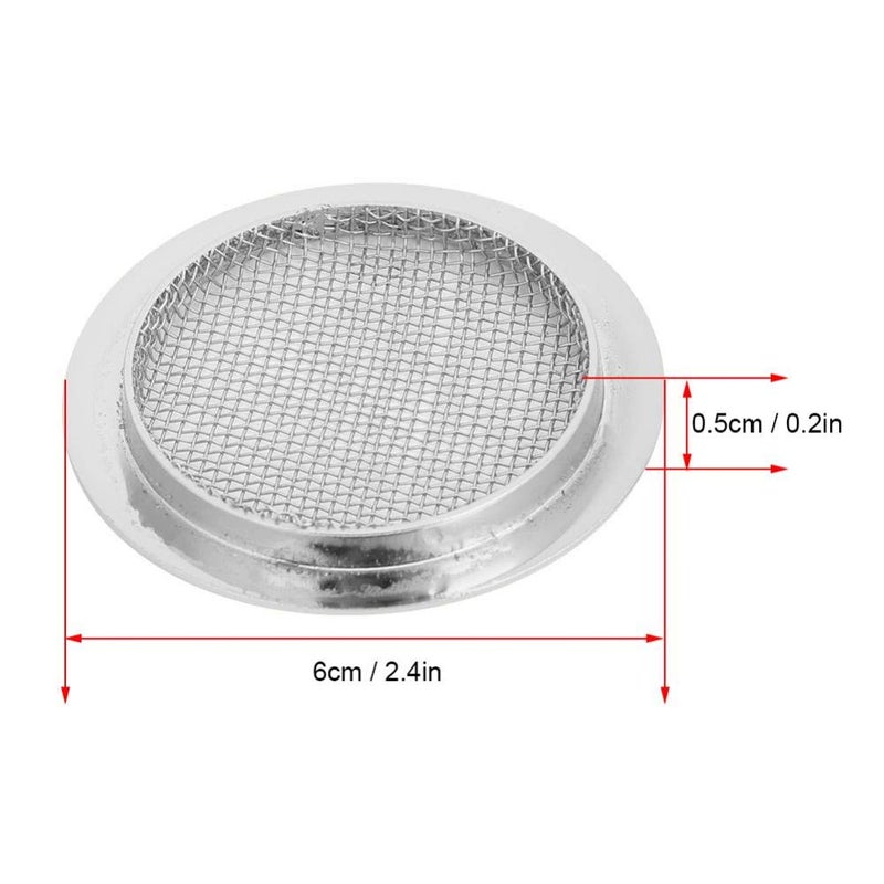 VGEBY 2 PCS Resonator Guitar Screen, Dobro Guitar Resonator Screen Speaker Grille Sound Hole Cover(Silver) Guitar Screened Soundhole Insert Cigar Box Guitar Parts Cigar Box Guitar Parts - Image 4